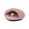 CAMA CUEVA ROSA CON PELOTA 45x43x25cm