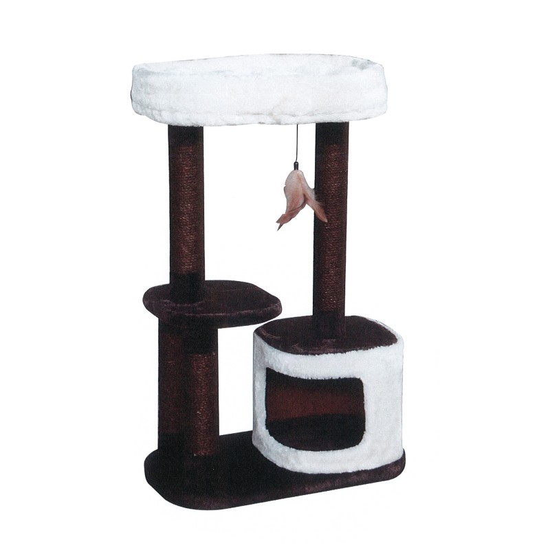 RASCADOR DORET CHOCOLATE Y CREMA 50x40x90CM