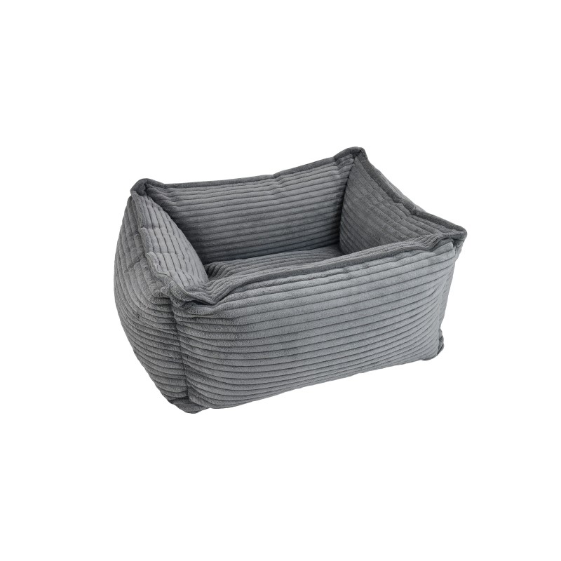 CUNA-3-VELOUR GRIS 66x55x24cm