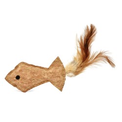 PEZ DE CORCHO CON PLUMA 9.5cm (U.M.V 3uds) NS