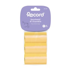 RECORD BOLSAS HIGIENICAS 3 ROLLOS POR 20 BOLSAS COLORES SURTIDOS