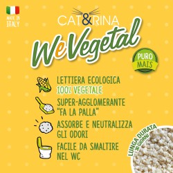 Arena para gatos de maíz vegetal Cat&Rina Wevegetal 3000 g 5,5 L