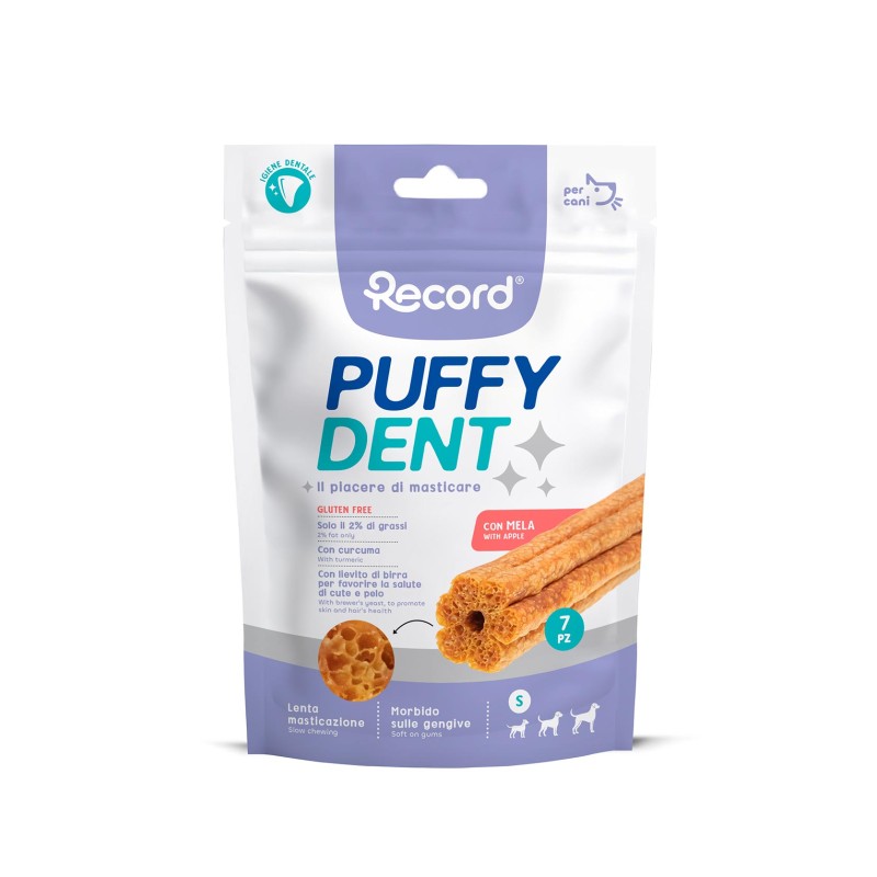 RECORD PUFFYDENT 7 SNACK SUAVE PARA PERROS S 52,5 G MANZANA