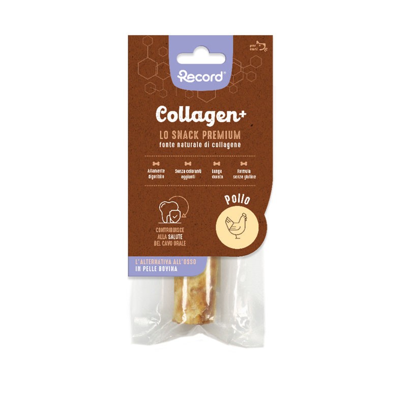 RECORD COLLAGEN+ DOG TRONCHETTO M 50 G POLLO (caja 12 uds)
