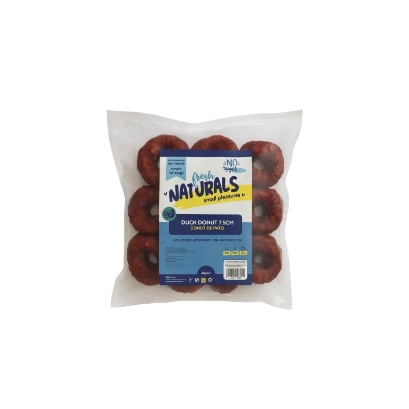 Fresh Naturals duck donut 7.5cm Donut de pato 1,9kg
