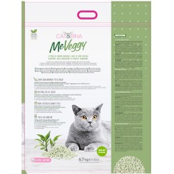 Arena vegetal CAT&RINA MEVEGGY 15 L 6700 G 15 L CLÁSICA