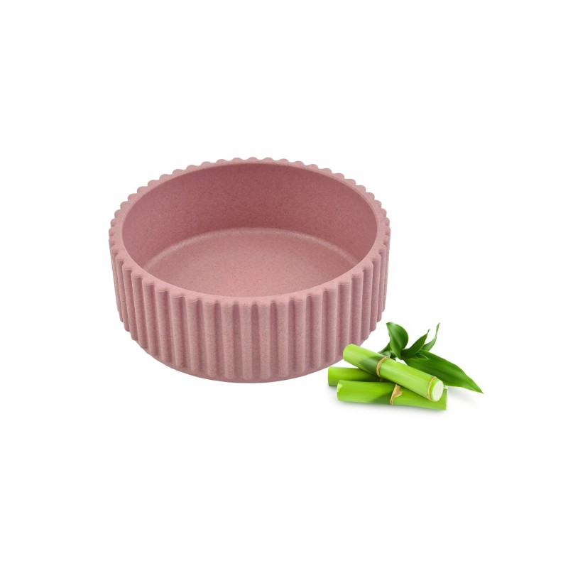 COMEDERO BAMBU CUPCAKE ROSA 400ml