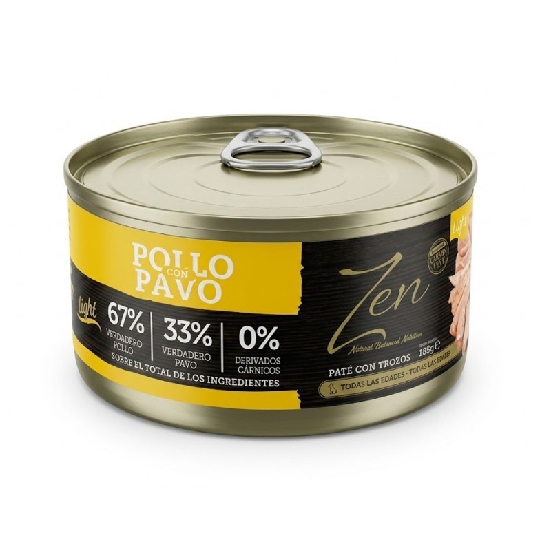 ZEN Paté perros POLLO CON PAVO 185 gr. (24uds/caja)