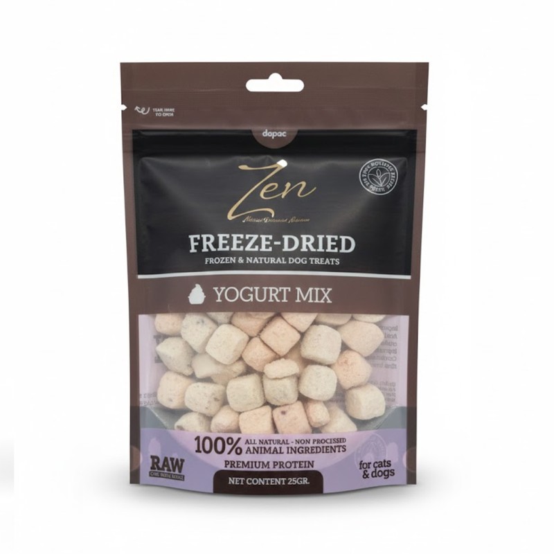 ZEN FREEZE DRIED SNACKS DE YOGURT LIOFILIZADO DE SABORES MIXTOS 25g (5uds/caja)