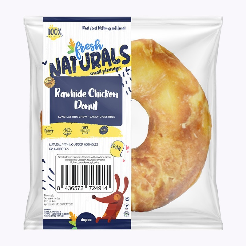 Fresh Naturals Rawhide CHICKEN Donut 9-10cm (10uds/caja)