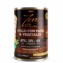 ZEN paté perros POLLO CON PAVO Y VEGETALES 400 gr (12uds/caja)