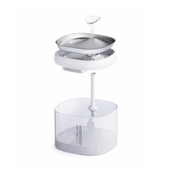BEBEDERO FUENTE INTELIGENTE TWINBEE PURE3CU BASIC PREMIUN DE ACERO INOXIDABLE 2L