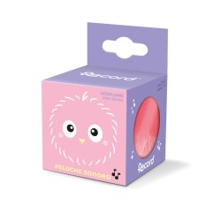 RECORD JUGUETE PARA GATO PELOTA DE PELUCHE SONORA  ROSA 6CM
