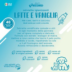 TOALLITAS DESINFECTANTES RECORD  MAXI 40uds LECHE Y VAINILLA