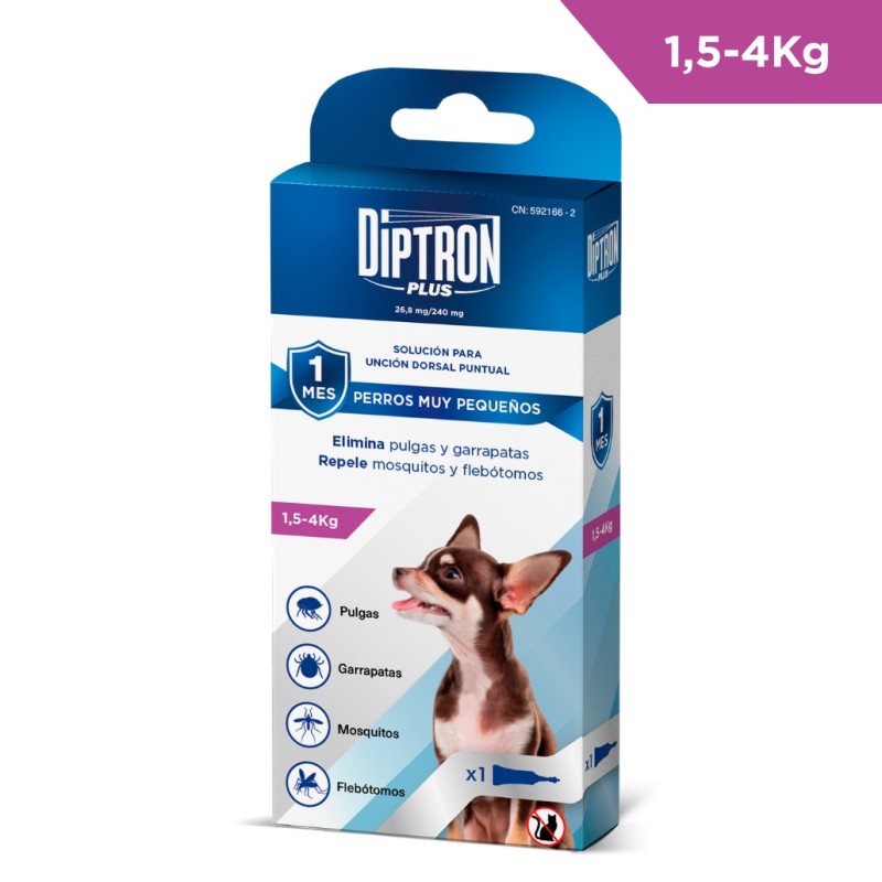 DIPTRON PLUS PIPETA PERROS 1,5-4kg  - UNIDAD