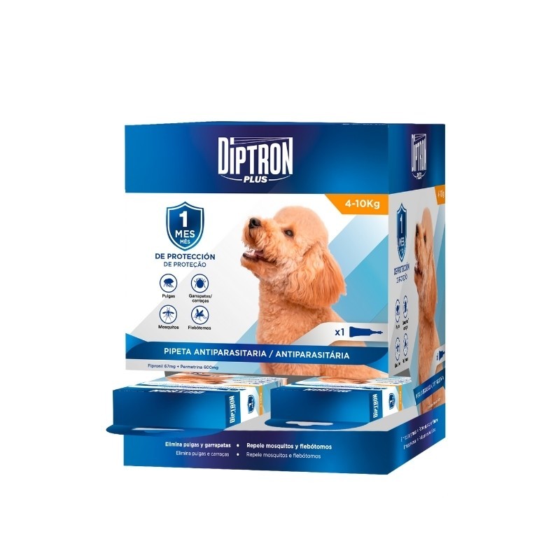 DIPTRON PLUS PIPETAS PERROS 4-10kg  - CAJA 12 UDS