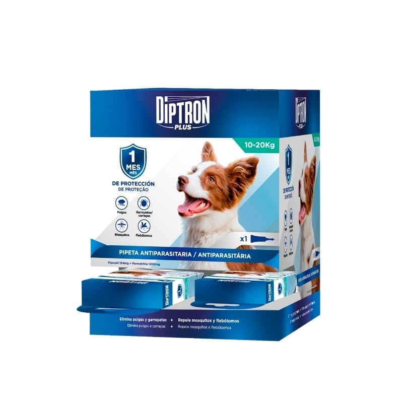 DIPTRON PLUS PIPETAS PERROS 10-20kg  - CAJA 12 UDS