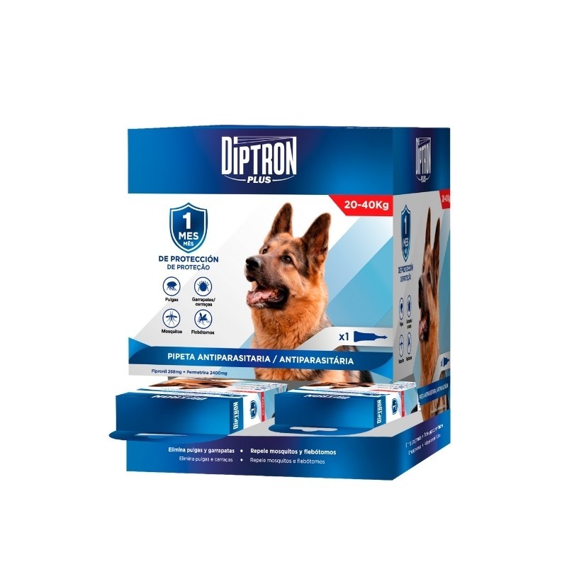 DIPTRON PLUS PIPETAS PERROS 20-40kg  - CAJA 12 UDS