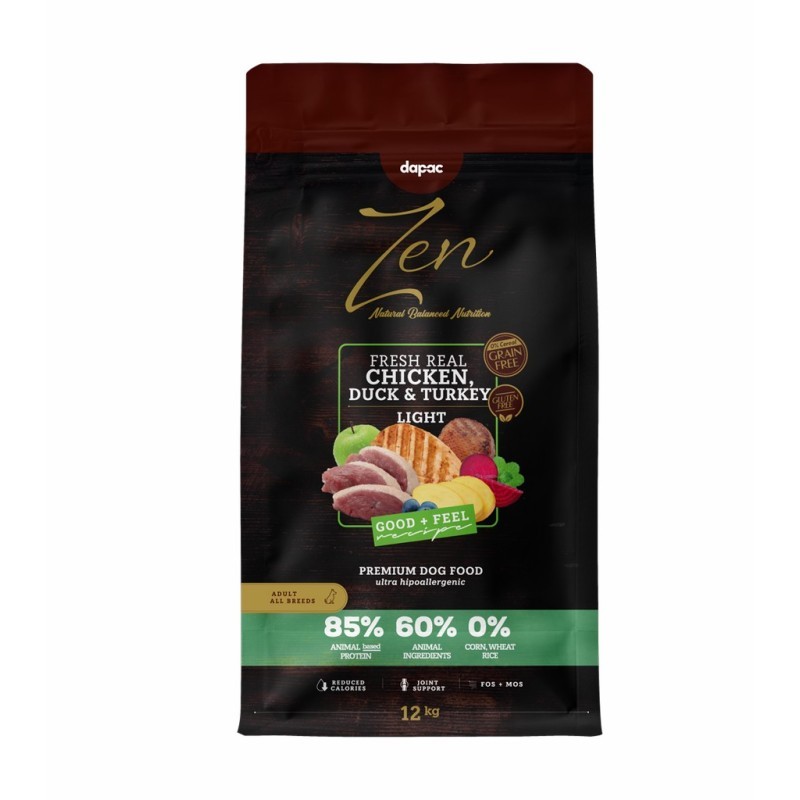 ZEN DOG C BEST LIGHT PAVO, POLLO, PATO ADULT 12KG