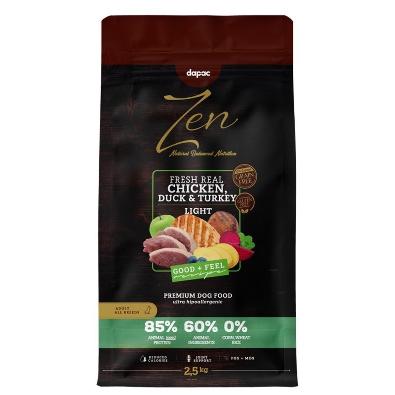 ZEN DOG C BEST LIGHT PAVO, POLLO, PATO ADULT 2,5KG