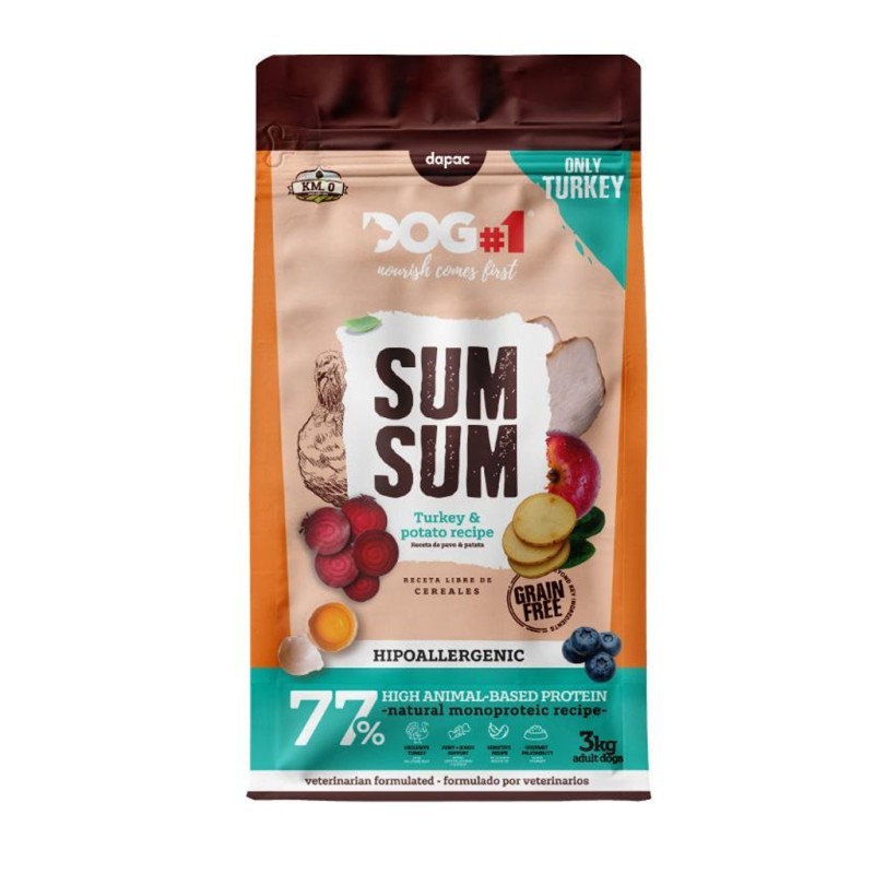 DAPAC DOG-1 SUM SUM GRAIN FREE PAVO Y PATATA 3 kg