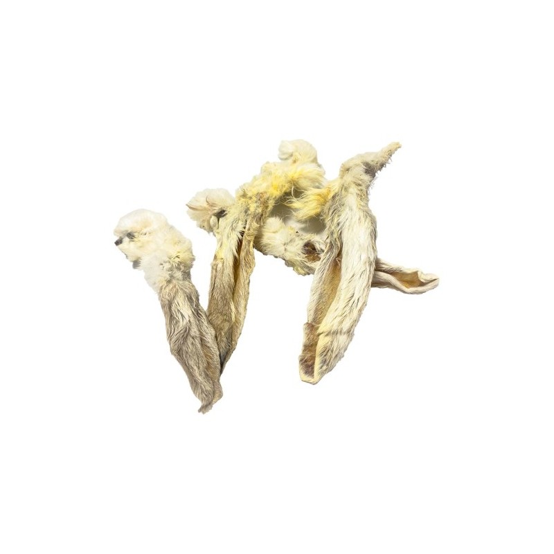 Fresh Raw Oreja de conejo con pelo Bolsa a granel 20cm 200gr