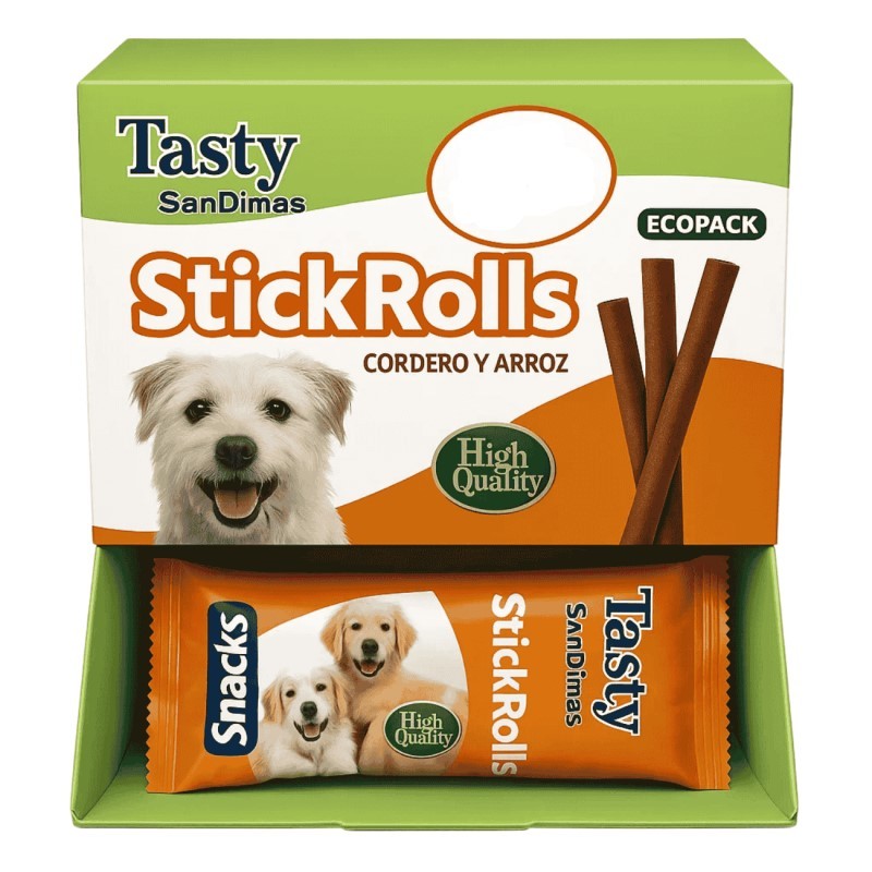 STICKROLLS CORDERO Y ARROZ  55g (40 uds/caja)