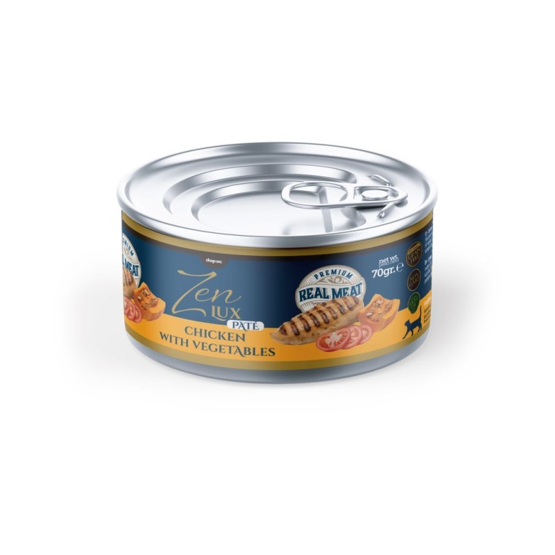 ZEN LUX CAT PATE POLLO Y VEGETALES 70gr. (caja/ 24 uds)