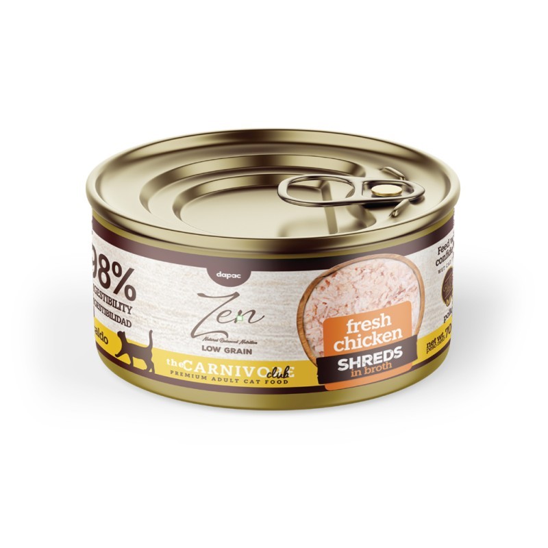 ZEN CAT LAMINAS POLLO FRESCO (en guiso) 70gr. (caja/ 24 uds)
