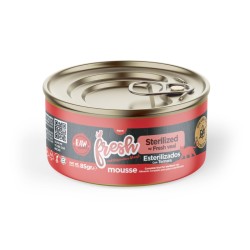 FRESH CAT MOUSSE DE TERNERA PARA GATOS ESTERILIZADOS 70gr. (caja/ 24 uds)