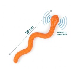 DOGGY MASTERS SERPIENTE DISPENSADORA 59cm NARANJA (REF. DM-T2527GR)