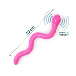 DOGGY MASTERS SERPIENTE DISPENSADORA 59cm ROSA (REF. DM-T2528OR)