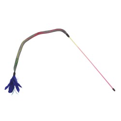 RECORD VARA PARA GATO CON PLUMAS AZULES 50cm