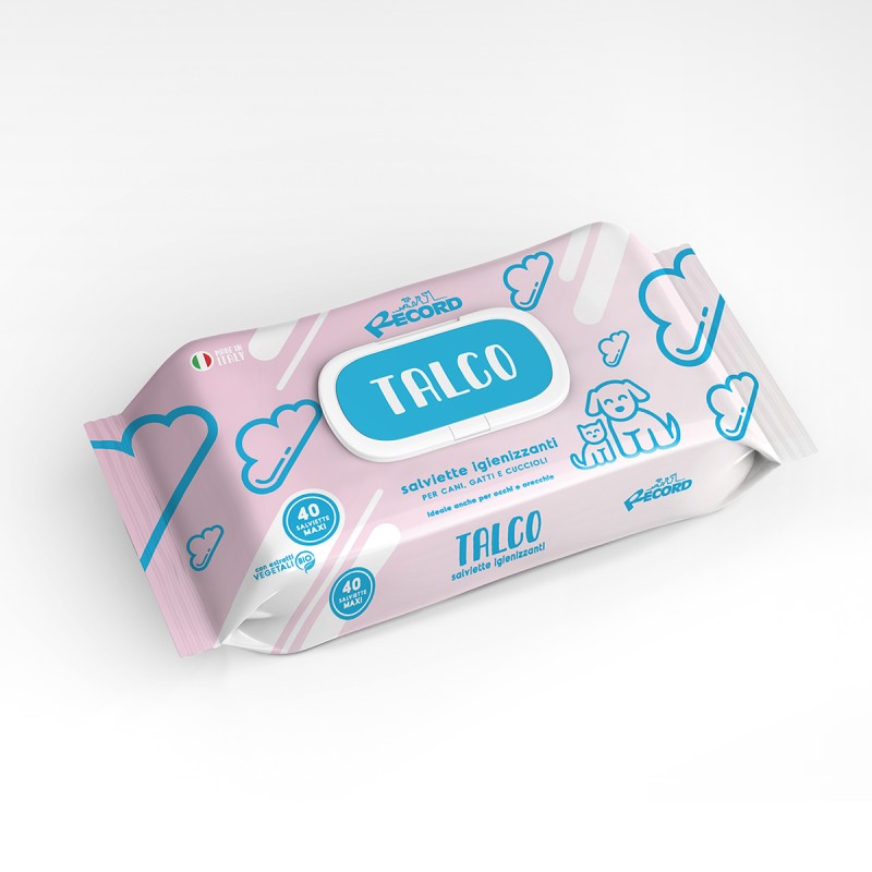 TOALLITAS DESINFECTANTES CON TALCO RECORD MAXI 40 UDS