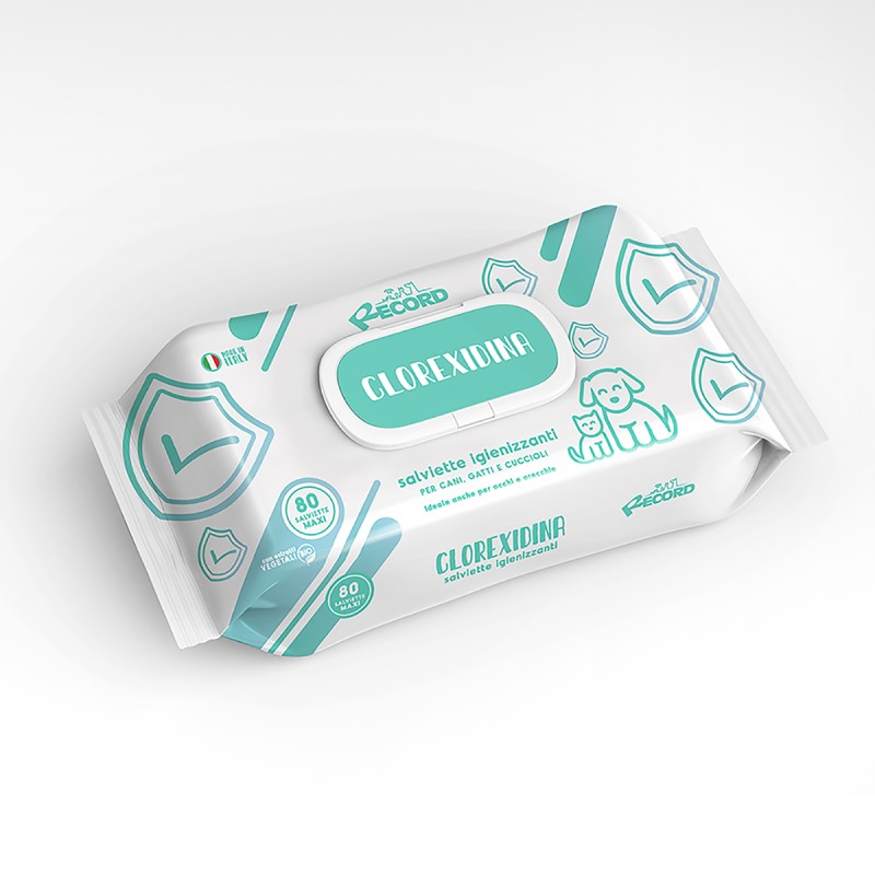 TOALLITAS DESINFECTANTES RECORD MAXI 80 UDS CON CLORHEXIDINA