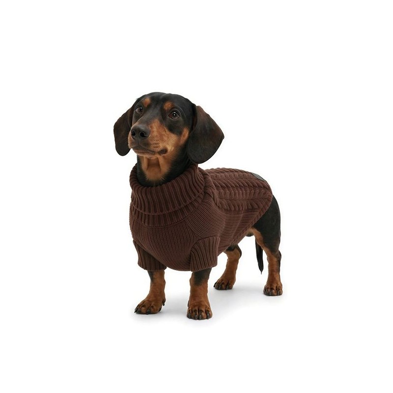 JERSEY PUNTO TRENZA CHOCOLATE 20CM