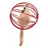 RECORD JUGUETE PARA GATO ESFERA Y RATON BEIGE Y ROJA 6CM