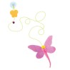 RECORD JUGUETE PARA GATO SPRING MARIPOSA ROSA 130CM+12CM
