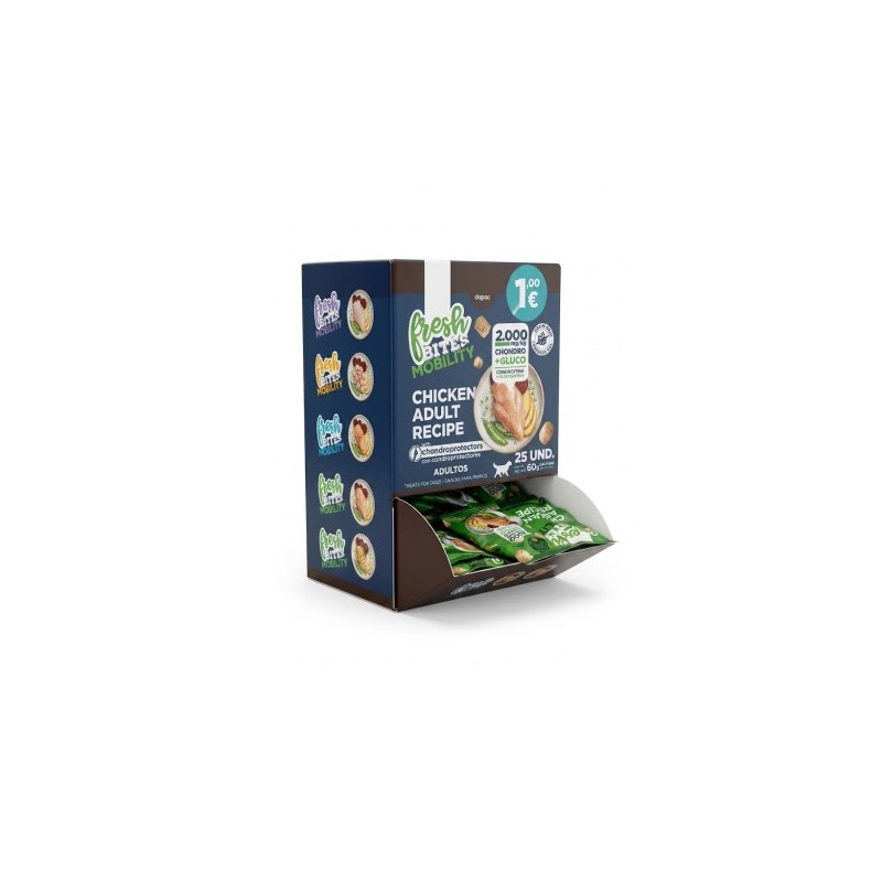 FRESH BITES MOBILITY CHICKEN ADULT 60gr (25 uds)