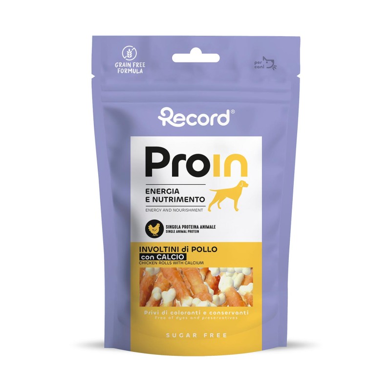 RECORD PROIN HUESITOS DE POLLO CON CALCIO PARA PERROS 75G   (12 uds/caja)