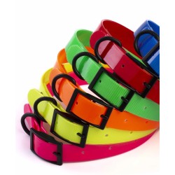 LEO PET  COLLAR REFLECTANTE BIOTHENE 2,5X60cm ROJO NEON